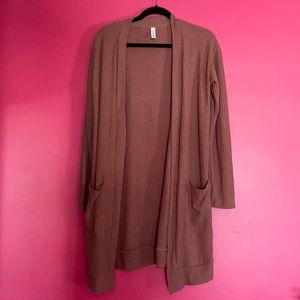 Long Mauve Cardigan - Large - NWOT